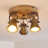 SKODSBOL Ceiling Light Light wood, black, 3-light sources