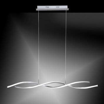 Paul Neuhaus POLINA pendant light LED stainless steel, 2-light sources