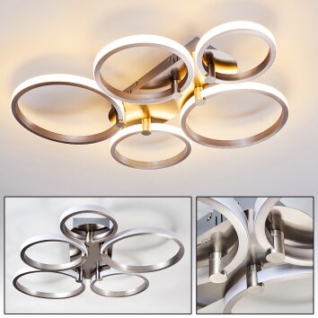 VOLONNE Ceiling light LED silver, 5-light sources