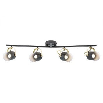 Nordlux LOTUS ceiling spotlight brass, black, 4-light sources