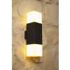 Trio HUDSON outdoor wall lamp black, 2-light sources