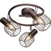 Globo Akin ceiling spotlight brown, 3-light sources