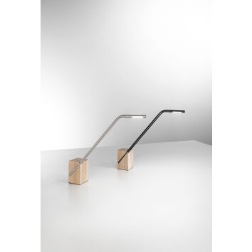 Fabas Luce VIKTOR Table Lamp LED Light wood, black, 1-light source