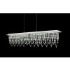 Globo hanging light LED chrome, clear, 1-light source, Remote control