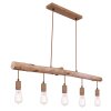 Pendant Light Globo JAKOB rust-coloured, 5-light sources