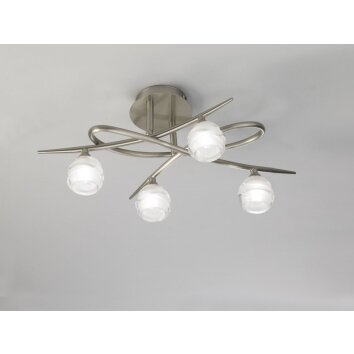 Mantra Loop ceiling light matt nickel, 4-light sources