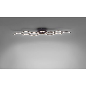 Leuchten Direkt WAVE ceiling light LED black, 3-light sources
