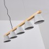 Halltorp Pendant Light Light wood, black, 5-light sources