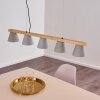 Halltorp Pendant Light Light wood, black, 5-light sources