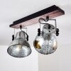 Hora Ceiling Light Dark wood, silver, 1-light source