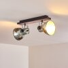 Hora Ceiling Light Dark wood, silver, 1-light source