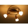 Globo LORD ceiling spotlight stainless steel, Light wood, 3-light sources