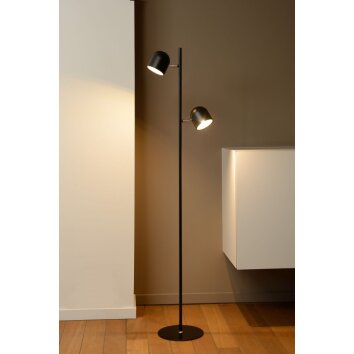 Lucide SKANSKA floor lamp LED black, 2-light sources