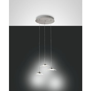 Fabas Luce DESUS Pendant Light LED matt nickel, 3-light sources