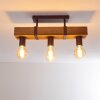 Balakovo Ceiling Light Light wood, rust-coloured, 3-light sources
