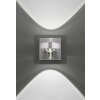 Paul Neuhaus Q-MIA Wall Light LED silver, 2-light sources, Remote control, Colour changer