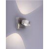 Paul Neuhaus Q-MIA Wall Light LED silver, 2-light sources, Remote control, Colour changer