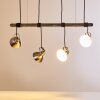 Medolden Pendant Light brown, matt nickel, 4-light sources