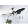 Globo WADE fan stainless steel, matt nickel, 1-light source