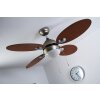 Globo WADE fan stainless steel, matt nickel, 1-light source