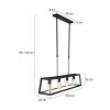 Pendant Light Steinhauer Mats black, 4-light sources