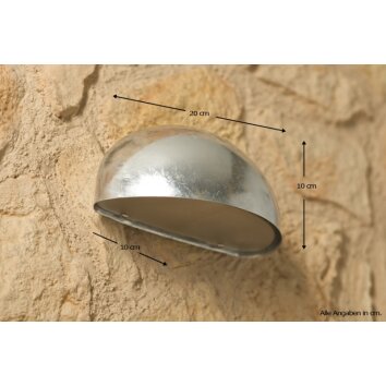 Nordlux Scorpius wall light stainless steel, galvanized, 1-light source