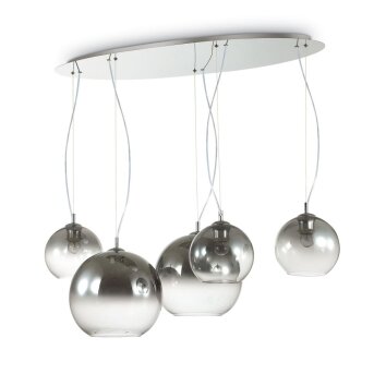 Ideal Lux DISCOVERY Pendant Light chrome, 5-light sources