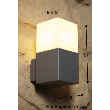 Trio HUDSON outdoor wall light stainless steel, 1-light source