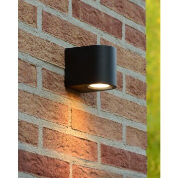 Lucide ZORA-LED Outdoor Wall Light black