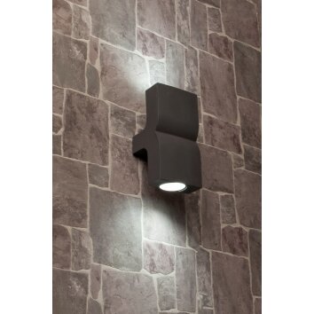 Faro klam outdoor wall light anthracite, 2-light sources