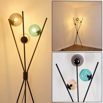 IROQUOIS Floor Lamp colourful, black, 3-light sources