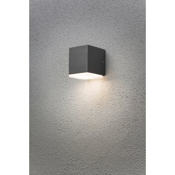 Konstsmide MONZA wall light LED anthracite, 1-light source