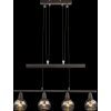 Globo ISLA Pendant Light LED bronze, 4-light sources