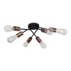 Ceiling Light Globo SARINI black, 6-light sources