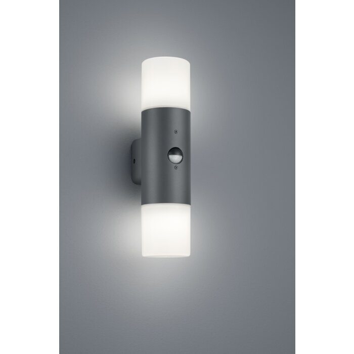 Trio Hoosic Outdoor Wall Light, 2 Light Outdoor Sconce With Motion Sensor