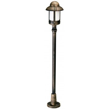 Albert 141 outdoor floor lamp brown, brass, 1-light source