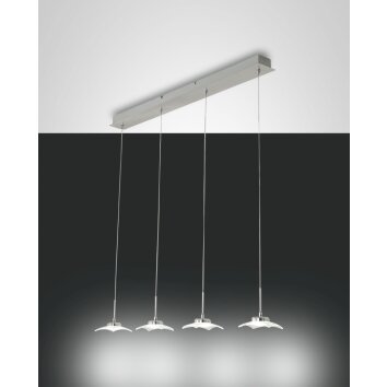 Fabas Luce DESUS Pendant Light LED matt nickel, 4-light sources
