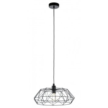 Eglo CARLTON 2 pendant light black, 1-light source