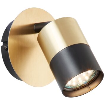 Brilliant Maribel Wall Spotlight brass, black, 1-light source