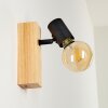 BARBENGO Wall Light Light wood, black, 1-light source