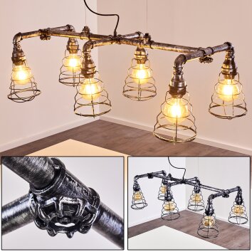 Arvika Pendant Light silver, 6-light sources