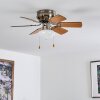 TRILLO ceiling fan matt nickel, 1-light source
