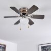 TRILLO ceiling fan matt nickel, 1-light source