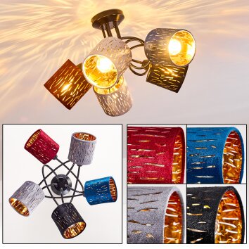 Liared Ceiling light black, 5-light sources