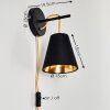 Saillon Wall Light black, 1-light source