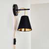 Saillon Wall Light black, 1-light source