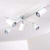 Ceiling Light Zuoz chrome, white, 5-light sources