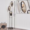 LAMINGTON Floor Lamp black, silver, 3-light sources