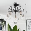 QUENTO Ceiling Light brass, black, 5-light sources