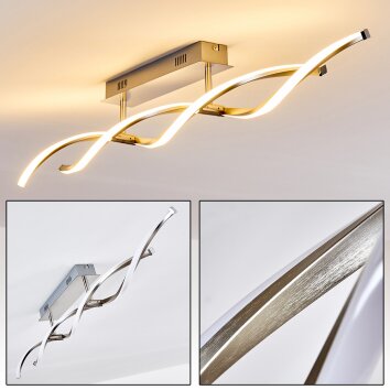 IMATRO ceiling light LED matt nickel, 2-light sources